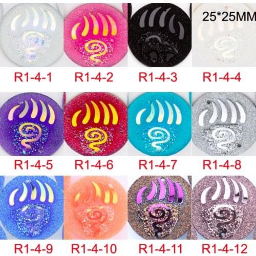 25MM 10Pcs/Lot Rhinestone Cabochon Gems Round Centers Indian Chef Flat Back Sew On Rhinestone Brilliant Diy 2Holes Decorations