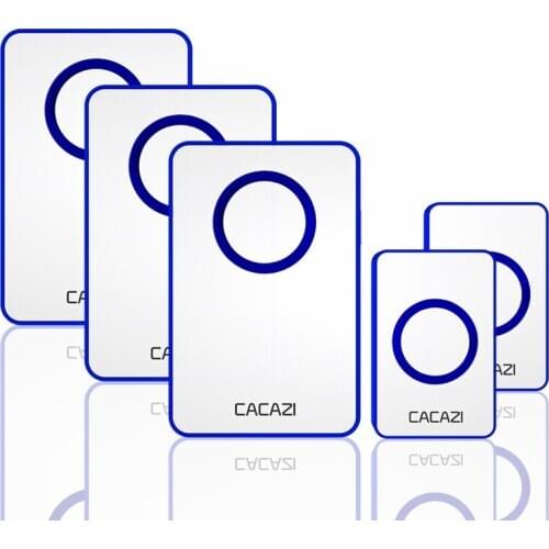 CACAZI Wireless Doorbell DC battery-operated 120M Remote 36 Chime 4 Volume Waterproof Intelligent Home Cordless Door Ring Bell