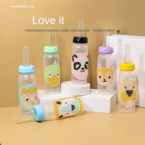 Ddlg bottle ABDL Pacifier stick drill cartoon animal cute 600ml adult baby Free Creative Frosted Water Bottle nipple pp material