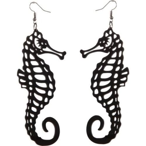 European and American punk animal trend jewelry vintage acrylic ocean series earrings
