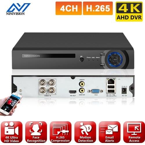 AI Face Detection Face recognition Face Playback 4CH AHD Network Video Recorder H.265+ 8MP Hybrid DVR NVR IP Camera Security kit