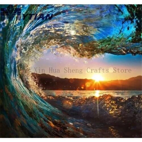 Tropical Ocean,Beach Wave,DIY Diamond Painting,Square Round Full Drill Diamond Painting Kit,5D Diamond Embroidery By Number Kits