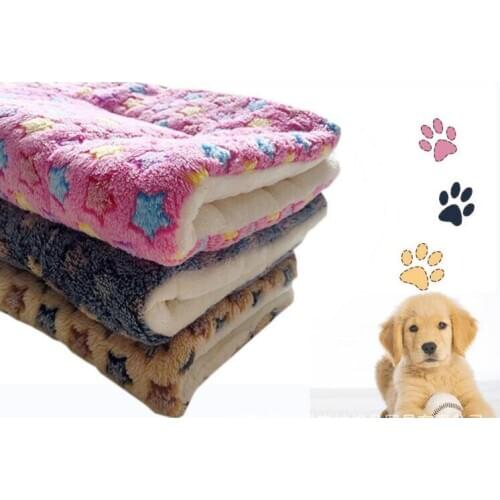 Pet Mat,Lamb velvet,five-pointed star,Coral fleece,Thickened lamb,Easy Clean,55x70cm,random delivery,cannot choose color