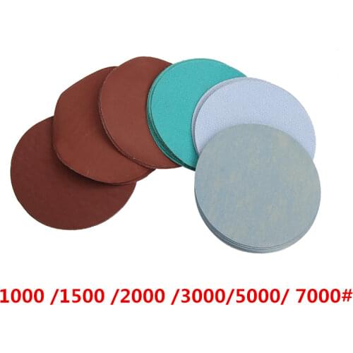 30ps 125mm /5'' Inches Grit Sanding Discs Hook Loop Sandpaper Round Sandpaper Disk Sand Sheet 1000 /1500 /2000 /3000/ 5000/ 7000