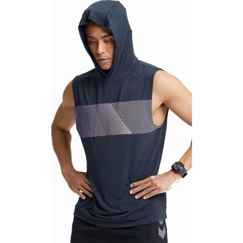 Men Bodybuilding Tank Tops Gym Workout Fitness GYM Sleeveless shirt Running Vest Male Summer 2021 sports Hooded T shirt
