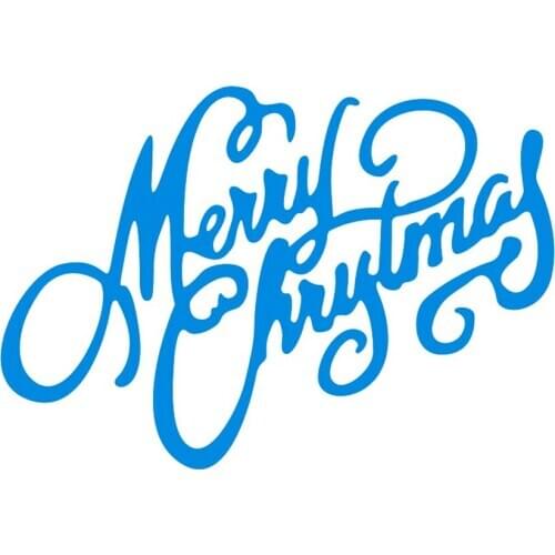 Metal Merry christmas text paper die cutting dies for Scrapbooking/DIY Easter wedding Halloween Easter card