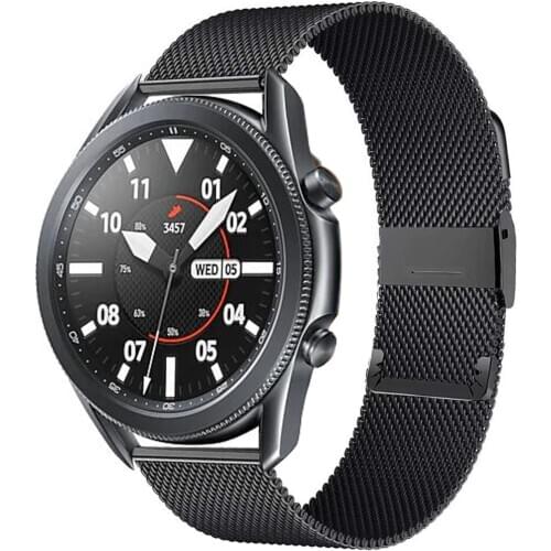 Milanese strap For Samsung Galaxy watch 3 45mm 41mm/Active 2 46mm/42mm Gear S3 Frontier 20mm 22mm bracelet Huawei GT/2/2e band
