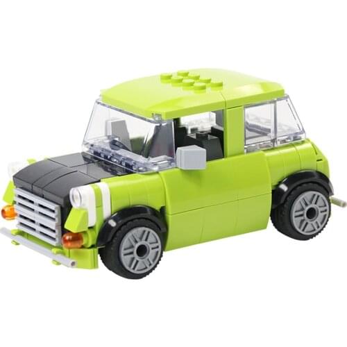 Spot Mr. Beanss Mini Green Car Roof With Sofa Classic Sports Speed Chumps Beans Movie Classic Building Block Model Toy Boy gift