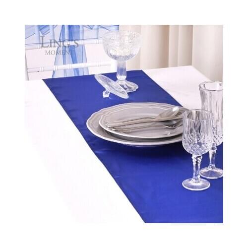 New Royal / Cobalt / Dark / Deep Blue 12"x108" Satin Table Runners Wedding Party Supply Decoration Many Colors Hot