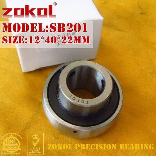 ZOKOL bearing SB201 90201 Pillow Block Ball Bearing 12*40*22mm