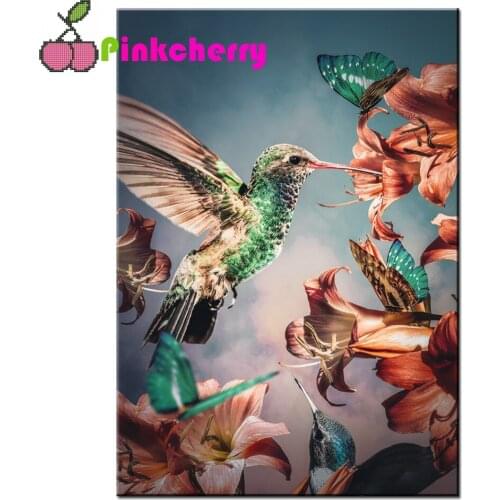 Full Diamond Embroidery Paintings 5D DIY hummingbirds Mosaic Cross Stitch Handmade Special Gift Needlework k615