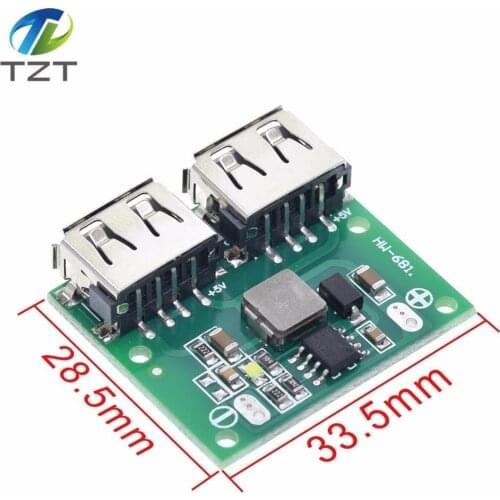 9V 12V 24V to 5V DC-DC Step Down Charger Power Module Dual USB Output Buck Voltage Board 3A Car Charge Charging Regulator 6-26V