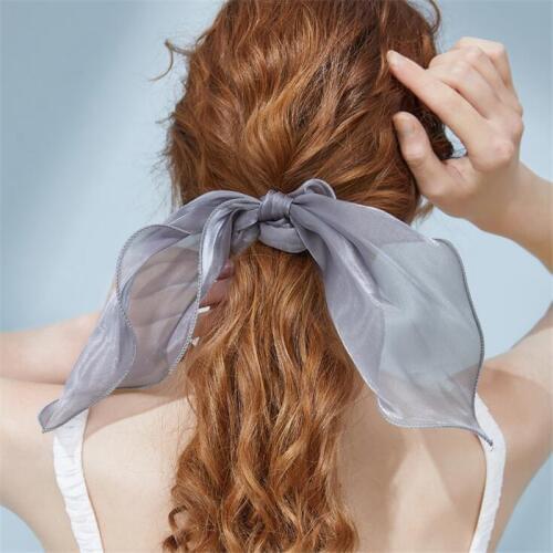 1 pc Fashion Korean Stlye Women Girls Ribbon Satin Soft Elastic Hairband Headband Sweet Women Round Hair Accessories Scrunchies