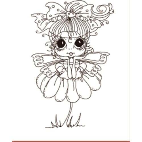 10x6 Big eyes girl Transparent Clear Silicone Stamp Seal for DIY scrapbooking photo album Decorative clear stamp
