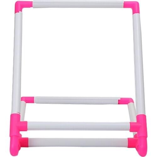 Rectangle Plastic Clip Embroidery Frame Hoop Stand Holder Cross Stitch Supplies
