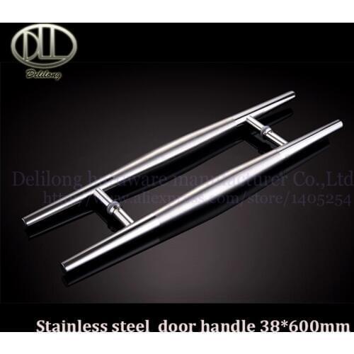 Bathroom stainless steel glass door pull handle door knobs 38*600mm