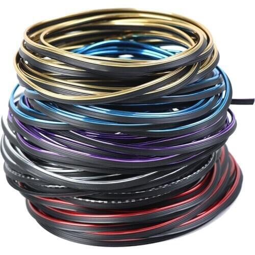 New 5M Universal Auto Chrome Car Seal Accessories Styling Interior Exterior Decoration Door Strip Moulding Trim Dashboard Edges