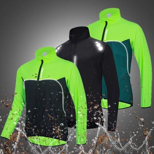 Windproof Cycling Jacket Mens Bike Windbreaker Lightweight Quick Dry Wind Coat Reflective Bicycle Jersey MTB Jacket