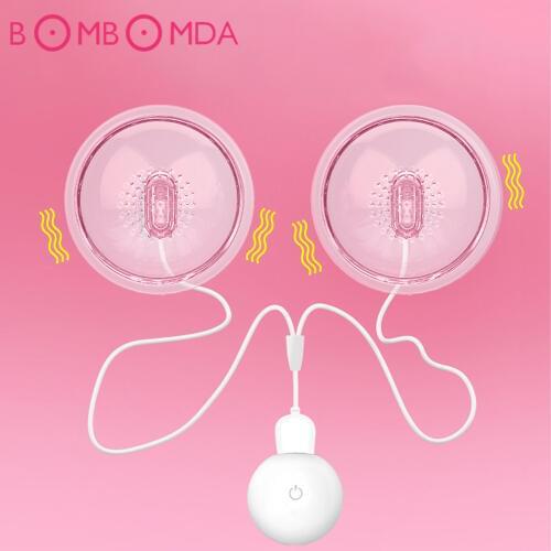 Nipple Sucker Breast-fed Sex Toy for Women Vibrating Bullet Nipple Pump Vibrator Suction Cup Breast Stimulator Sex Toy for Adult