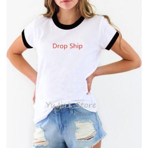 Women white t shirt drop ship wholesale drop shipping