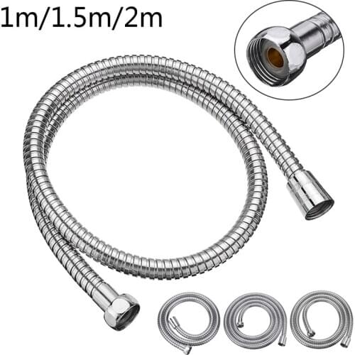 1m/1.5m/2m Shower Hose G1/2 Inch Home Stainless Steel Flexible Soft Shower Pipe Universal Shower Head Hose Water Pipe