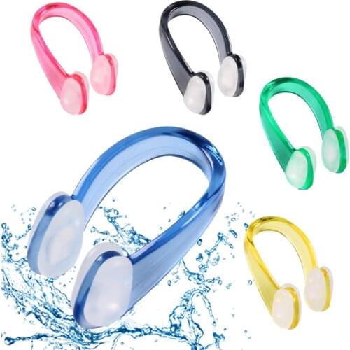 1 PCS Swimming Soft Silicone Nose Clip Ear Plugs Set Swimmer Unisex Nose Clip Earbuds Set Small Size Waterproof For Kids Adults