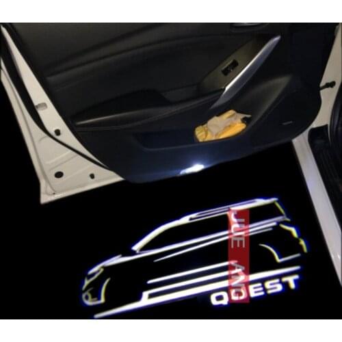 2pcs For 1998-2021 Quest LED Car Door Light Projector Ghost Shadow Light Welcome Light Courtesy Light Atmosphere Light