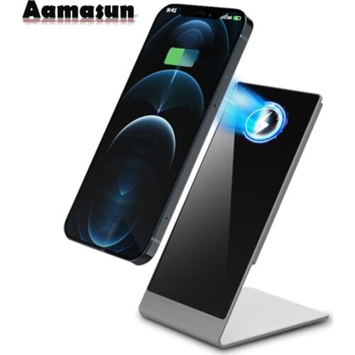 Aluminum Magnetic Wireless Charger Docking Stand 15W for Magsafe IPhone 12 Pro Max Charging with Magnet Iphone Charger