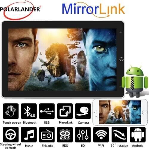 2 Din 10.1 Inch 90° Rotating Big Screen Android Car Radio Thin USB Multi Languages WIFI GPS Antenna Bluetooth Offline Map Iphone