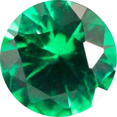 Free shipping wholesale 100pcs/lot 1.6-3.0mm Cubic Zirconia green round perfect cut CZ stone
