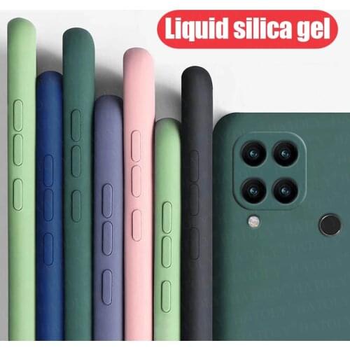 For Oppo Realme Narzo 30A Case Cover Realme Narzo 30 A 20 Pro Original Liquid Silicon Soft TPU Shockproof Bumper Phone Back Case