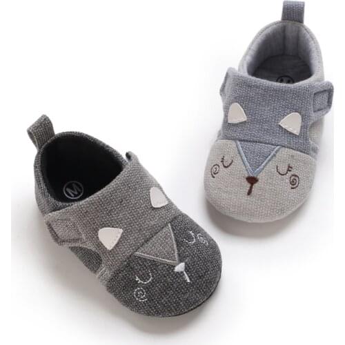 New Arrival Toddler Newborn Bab Boy Girls Animal Crib Shoes Infant Cartoon Soft Sole Non-slip Cute Low Top Cartoon Baby Shoes