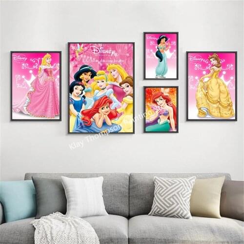 Disney Classic Cartoon Princess Diamond Painting Cross Stitch Embroidery Rhinestone Mosaic Art