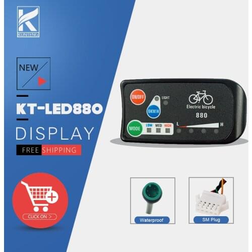 Ebike Display KT-LED880 24V36V48V LED Display Electric Bike Scooter Accessories For Electric Bicycle SM/Waterproof Controller