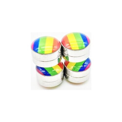 1Pcs In Europe and The Trend of The Double-sided Drops of Magnetic Earrings Customizable Strong Magnet Round Cakes