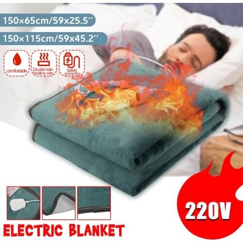 Electric Blanket 220V/110V 3 Heat Levels Electric Blanket Auto-Off Protection Heating Blanket Electric Heated Pad Heater Carpet