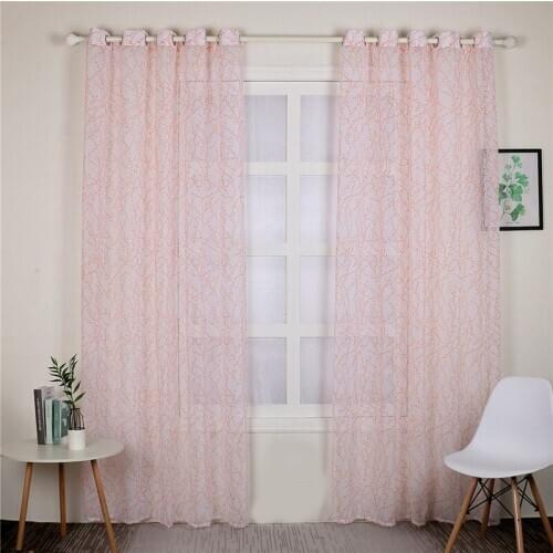 European Style Jacquard Design Home Decoration Modern Curtain Tulle Fabrics Organza Sheer Panel Window Treatment
