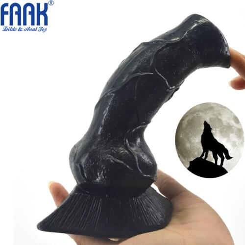 FAAK Sex Toy Simulation Animal Huge Dildos No Vibrator Big Anal Dildos Strap on Thick Butt Plug Long Penis Sex Product Female