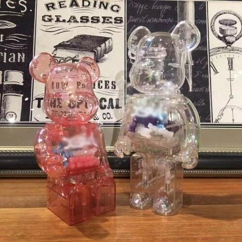 High Quality 28CM 400% Bearbricklys Action Figures Colorful Beads Bear Dolls Bunny Cat Model Toys Collectible Art Ornaments Gift