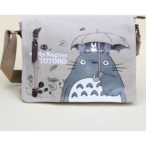 Anime My Neighbor Totoro Figure Cartoon Manga Canvas Messenger Bag 31*26CM