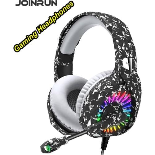 Joinrun Gaming Headphones 4D Stereo RGB Marquee Earphones Headset with Microphone for PS4 New Xbox One/Laptop/PC Table