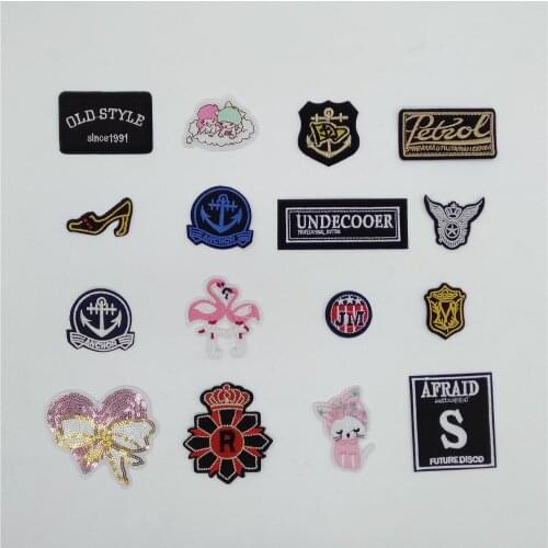 Used for Decoration Clothing Dress Patch Embroidery Decal Badge Iron Patch Handicraft Cartoon Badge Sequin Sticker Accessory