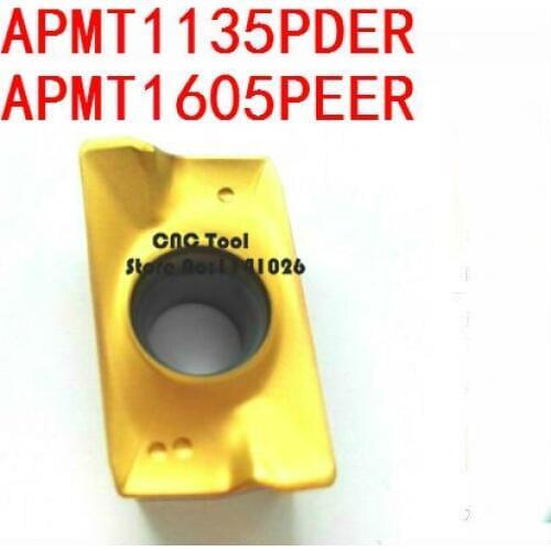 10pcs Yellow coating Carbide blade, APMT1135/APMT1605 milling insert,numerical control Suitable for steel, stainless steel