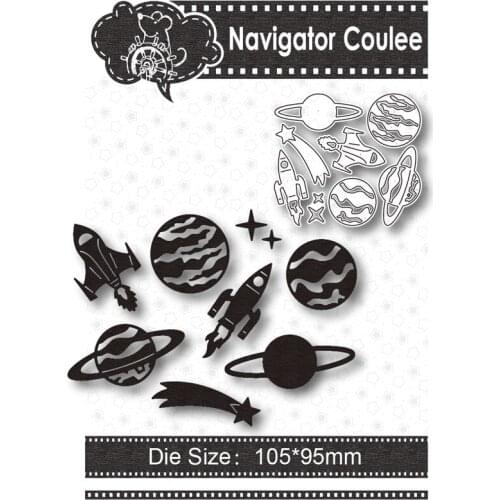 Metal cutting mold space spaceship planet died of novice scrapbook cutting decorative stamps and mold craft supplies 2021 new