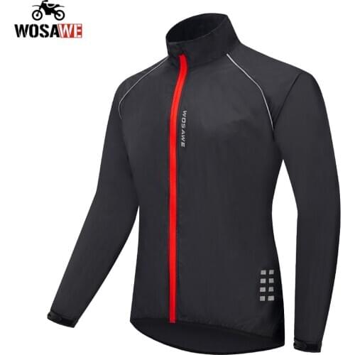 WOSAWE Mens Motorcycle Jackets Waterproof Riding Jackets Rainproof Reflective Long Sleeves Windproof Coat cycling chothing