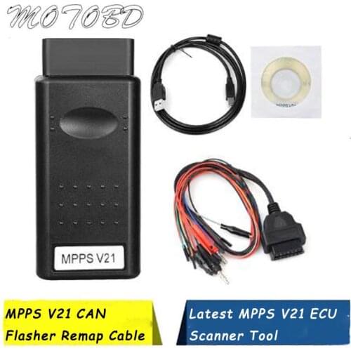 OBDTOOL MPPS V21 Auto ECU Chip Tuning Interface MPPS V 21 for EDC15 EDC16 EDC17 MPPS 16 Multi-Language CAN Flasher Remap Cable