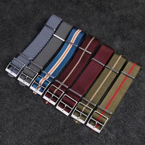 Nylon Fabric Bracelet Band Single Pass Nato Watch Straps 20mm 22mm for Tudor Adjustable Zulu Nylon Strap