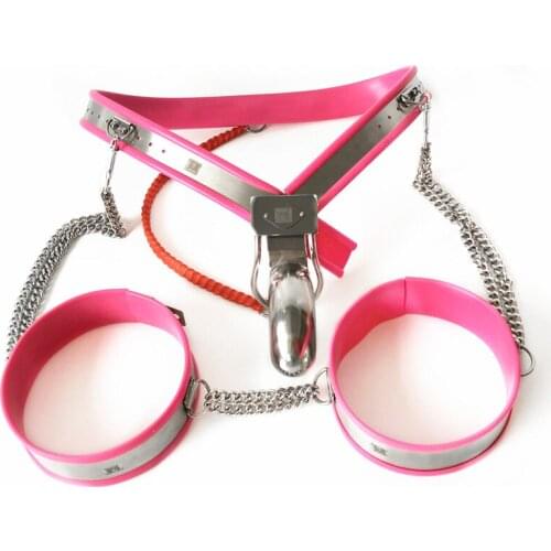 New Arc Chastity Belt Penis Cage with Stainless Steel Anal Bolt for Mens Y-type Chastity Device Thigh Rings