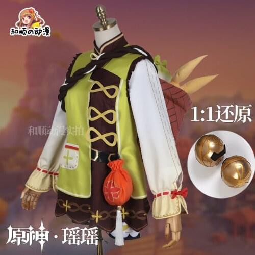 The Anime Genshin Impact YaoYao Cos clothing cute loli heavy cloud line autumn cosplay womens clothing