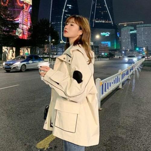 Plus Size Casual Hooded Loose Female Fashion Korean Overcoat Autumn Warm Jacket Women Clothes Tweed Tunic Hood Windproof Coat